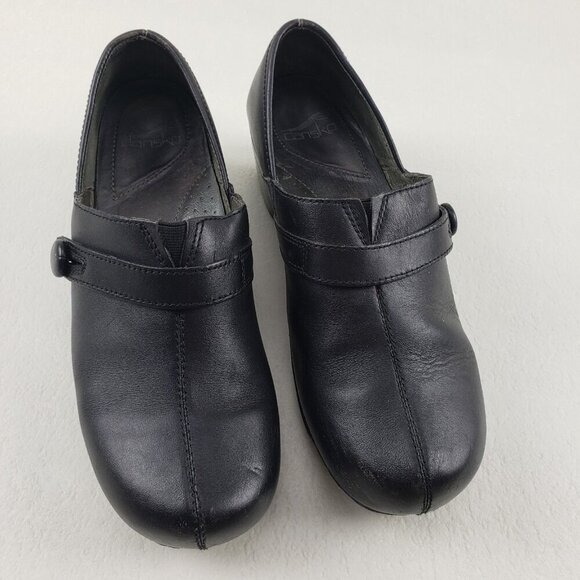 Dansko Solstice Clog Womens 9.5-10 EU 40 Black Leather Slip On Comfort Shoe - Picture 5 of 11